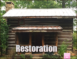 Historic Log Cabin Restoration  Watkinsville, Georgia